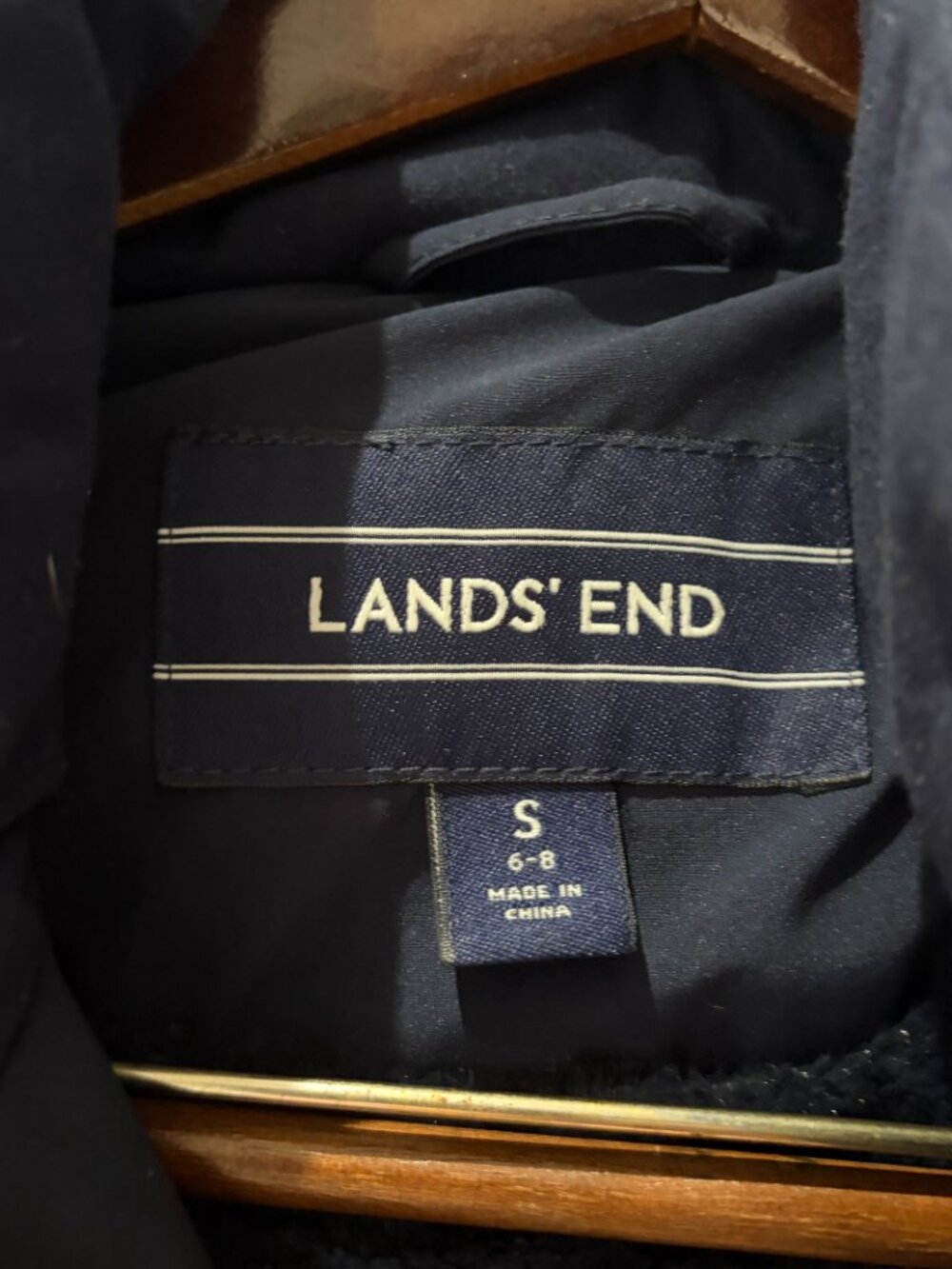 Lands' End Womens Blue Winter Parka Size Small Hooded - Picture 4 of 8